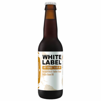 White Label Butterscotch Toffee Stout Belize Rum BA 2021 - Emelisse